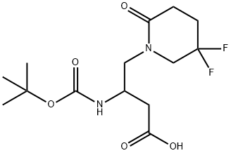 (S)-3-((tert-Butoxycarbonyl)amino)-4-(5,5-diflo-2-oxopiperidin-1-yl)axit butanoic