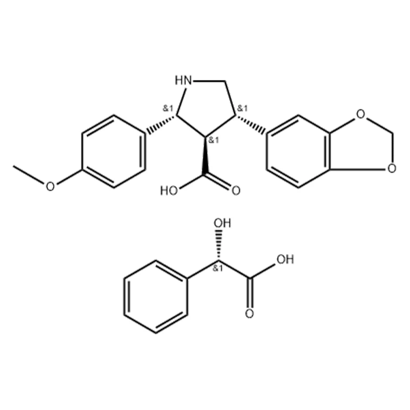 Axit 3-Pyrrolidinecarboxylic, 4-(1,3-benzodioxol-5-yl)-2-(4-metoxyphenyl)-, (2R,3R,4S)-, (αS)-α-hydroxybenzenaxetat