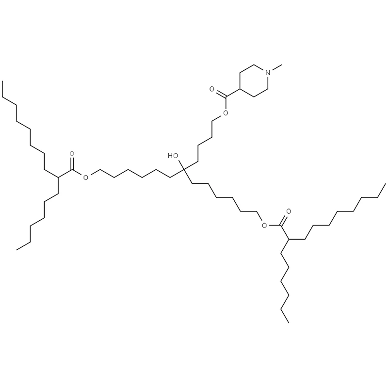7-hydroxy-7-(4-((1-metylpiperidin-4-carbonyl)oxy)butyl)tridecane-1,11-diyl bis(2-hexyldecanoat)